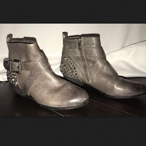 Vince Camuto Grey Distressed Booties